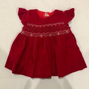 Elegant Kids Red Dress with Embroidery